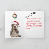 Schattige Kute Kat Kerst Groetkaart Kaart (Binnen)