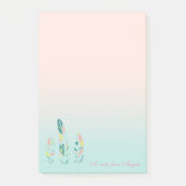 Schattige Kute Modern Girly Feathers Post-it® Notes (Voorkant)