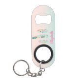 Schattige Kute Modern Girly Feathers Sleutelhanger Flessenopener (Voorkant)