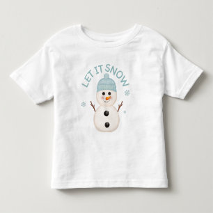 Schattige Laat Het Sneeuwen Sneeuwman Peuter T-Shi Kinder Shirts