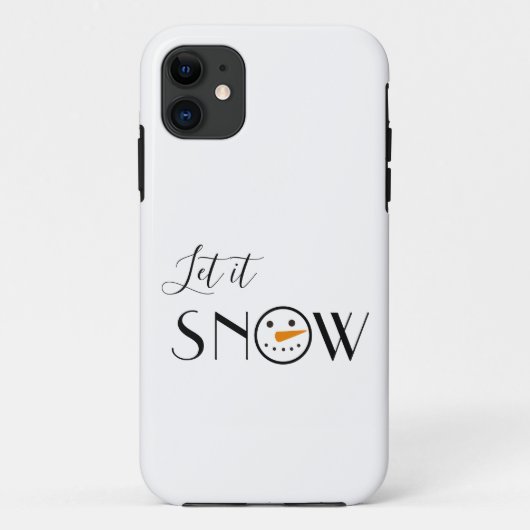 Schattige Laat het Sneeuwsneeuwman Case-Mate iPhone Case (Achterkant)