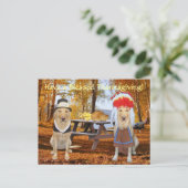  Schattige Lab Pilgrim & Chief Feestdagenkaart (Staand voorkant)