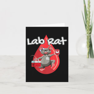 Schattige Lab Rat Bloedbank Medisch Technoloog Sci Kaart