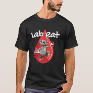Schattige Lab Rat Bloedbank Medisch Technoloog Sci T-shirt