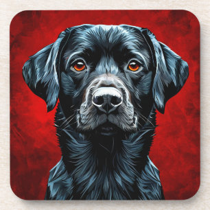 Schattige labrador hond bier onderzetter