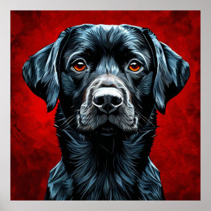 Schattige labrador hond poster