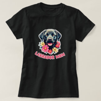 Schattige Labrador Retriever Lab Moeder Bloemen Ca T-shirt