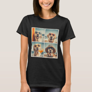 Schattige Labradorhonden met Zonnebril Vakantie St T-shirt