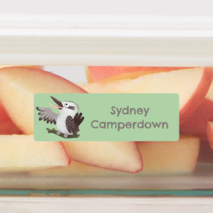 Schattige lachen Kookaburra cartoon gepersonalisee Labels