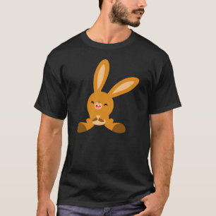 Schattige lachend Cartoon konijn T-shirt