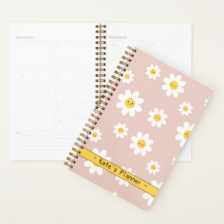 Schattige lachend madeliefjesbloempatroon Zomer Planner