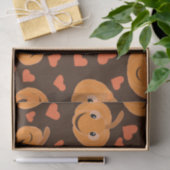 Schattige lachend pompoenpatroon met hartjes tissuepapier (Geschenk)