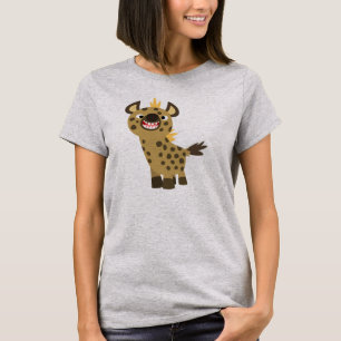 Schattige lachende Cartoon hyena vrouwen T-shirt