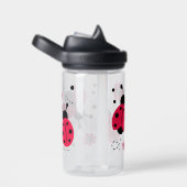 Schattige Lady Bug Flower Pattern Waterfles (Rechts)