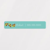 Schattige Lady Bug School Class Lunch Naam Nummer Labels (Design 1)