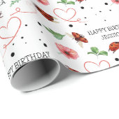 Schattige Lady Bugs Gift Cadeaupapier (Rol Hoek)