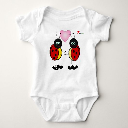 Schattige Ladybug Baby Bodysuit (Voorkant)