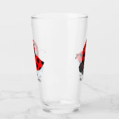 schattige ladybug-dame voegt naam toe glas (Links)