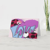 Schattige Ladybug Love Cartoon Kaart (Voorkant)