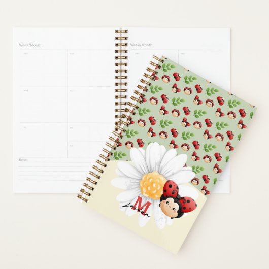 Schattige LadyBug Pattern Kinder Notitieboek met n (Display)