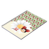 Schattige LadyBug Pattern Kinder Notitieboek met n (Linkerzijde)