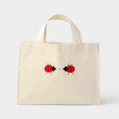 Schattige Ladybug Tiny, Budget, Winkelen of Groot Mini Tote Bag (Voorkant)