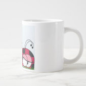 Schattige Ladybug Wooking Zijne Nieuwe Liefde Cart Jumbo Mok (Rechts)