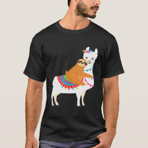 Schattige Lama en Luiaard T-shirt