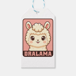 Schattige lama illustratie ontwerp cadeaulabel