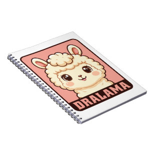 Schattige lama illustratie ontwerp notitieboek