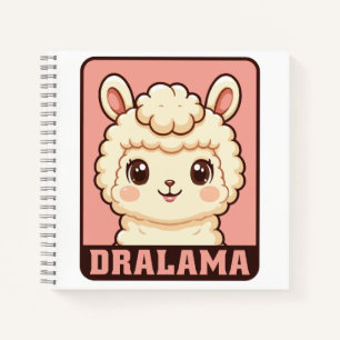 Schattige lama illustratie ontwerp notitieboek
