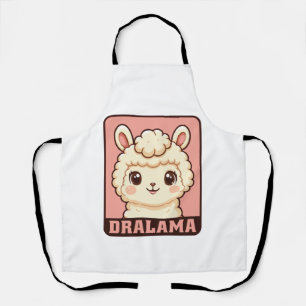 Schattige lama illustratie ontwerp schort
