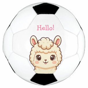 Schattige lama illustratie ontwerp voetbal