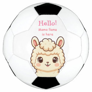 Schattige lama illustratie ontwerp voetbal