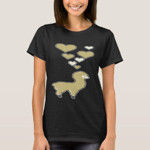 Schattige Lama Met Hartjes Ik Hou Van Llama's T-shirt