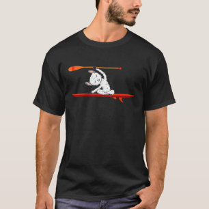 Schattige Lama Met Paddle Board Yoga Workout Lama T-shirt