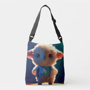Schattige lamsvlees met T-shirt Crossbody Tas
