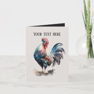 Schattige Land boerderij haan tekst toevoegen Kaart
