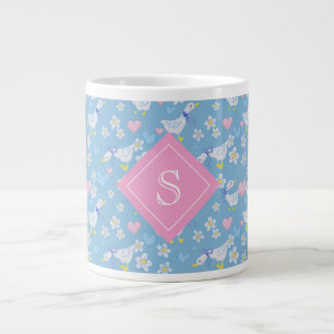Schattige  land ganzen monogram extra grote beker