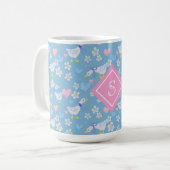 Schattige  land ganzen monogram koffiemok (Voorkant links)
