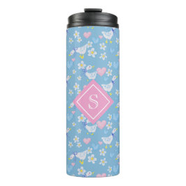 Schattige  land ganzen monogram thermosbeker