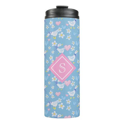 Schattige land ganzen monogram thermosbeker (Voorkant)