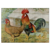 Schattige Land haan kipglas Snijplank (Voorkant)