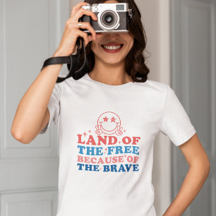 Schattige Land van de Vrije 4 juli Onafhankelijkhe T-shirt