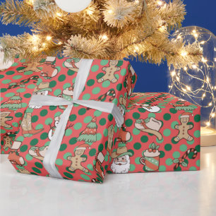 Schattige Land Western Cowboy Polka Dot Christmas Cadeaupapier