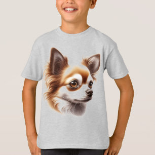Schattige Lang Haar Chihuahua Puppy Mok T-shirt