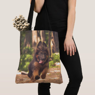 Schattige lange-termijnblaasjespapuppy draagtas