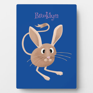 Schattige langgehoorde jerboa cartoonillustratie fotoplaat