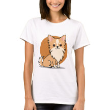 Schattige Langharige Chihuahua Hond Cartoon