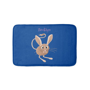 Schattige langoor jerboa cartoon illustratie badmat
